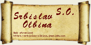Srbislav Olbina vizit kartica